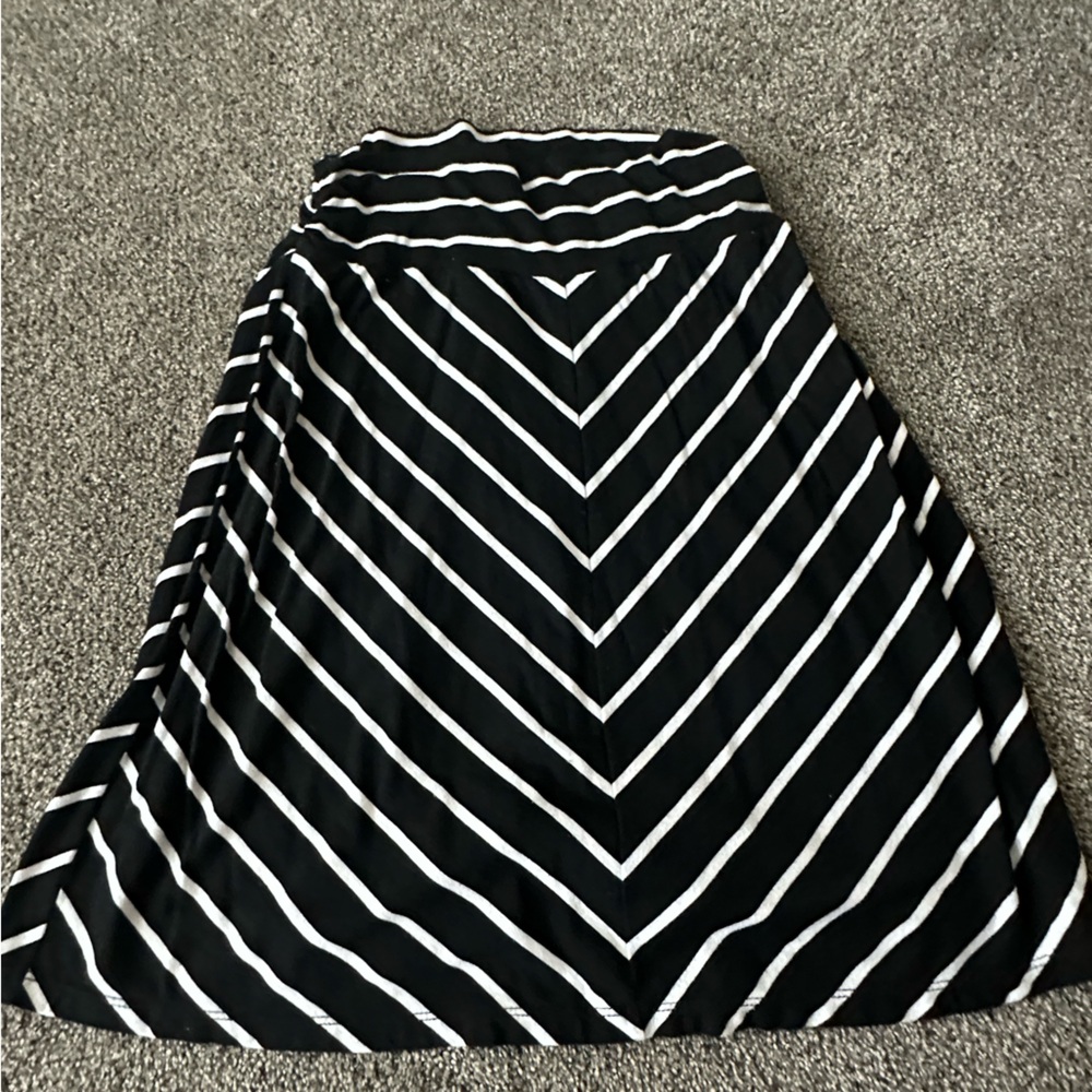 Woman’s Striped Black Skirt
